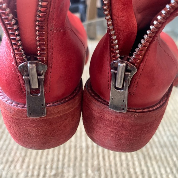 Guidi red leather zip boots - Picture 3 of 8